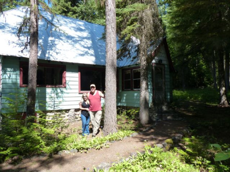 Gail And Brian (Our Builder) In Front Of The Existing House